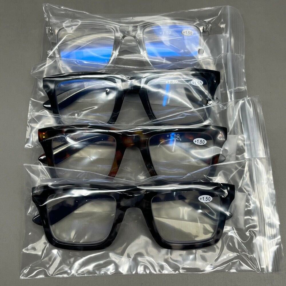 ZXYOO 4 Pack! Oprah Style Reading Glasses 1.75x Magnification Strength (New)